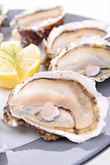 oyster and lemon