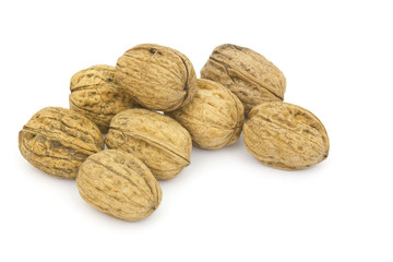 walnuts isolated on white