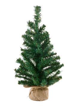 Bare artificial christmas tree