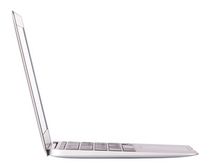 Laptop side view. Isolated
