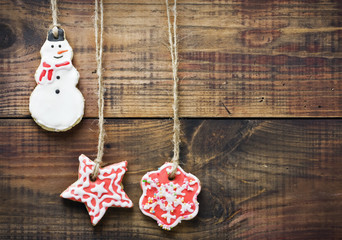 christmas gingerbread cookies hanging