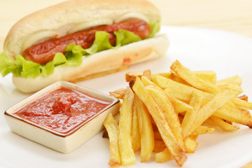 appetizing  hot dog