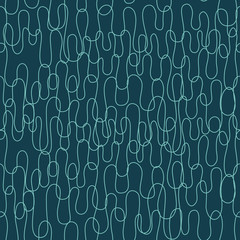 Seamless abstract pattern with curly lines. Vector illustration
