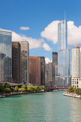 Modern buildings in the Chicago Loop.