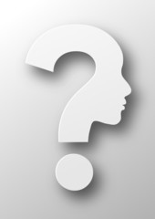 white question mark, vector