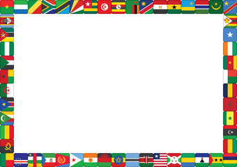 frame made of African countries flags