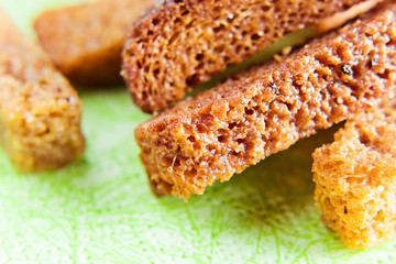 Rye bread roasted with salt and vegetable oil