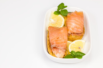 Smoked salmon appetizer