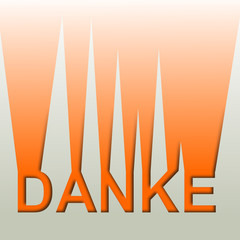 Fototapeta premium Danke, orange, Vektor