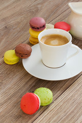 macaroons and coffee