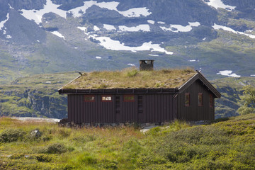 Fototapeta na wymiar Dom drewniany w Norwegii
