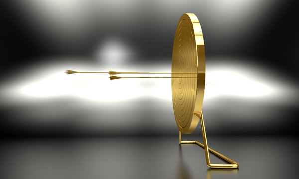 Golden Archery Target