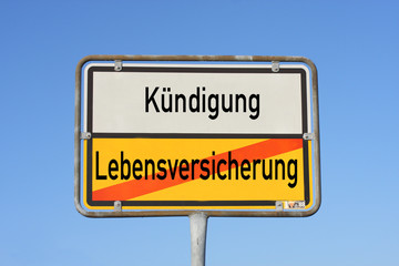 Schild Lebensversicherung 