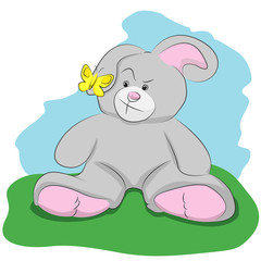 toy bunny and butterfly