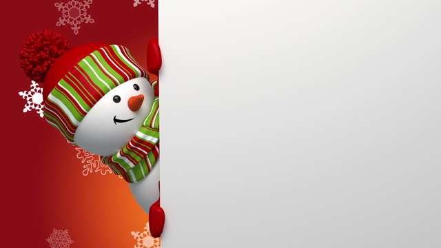 Christmas snowman banner