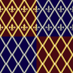 seamless royal lily pattern