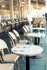 Street view of a coffee terrace