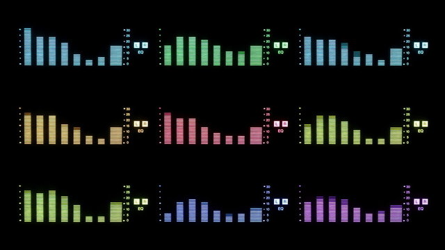 music graphic equalisers and audio analysis clip