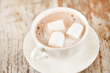 Hot chocolate with marshmallows