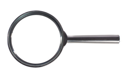 magnifying glass on white background