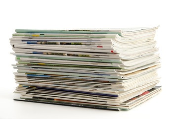 Stapel alter Zeitschriften