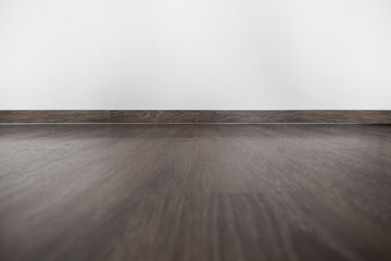 grey wall and wood floor