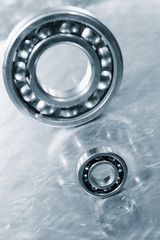 ball bearings mirrored in titanium