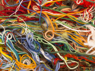  multi-colored needlecraft embroidery threads