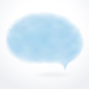 Speech bubble. Blue cloud