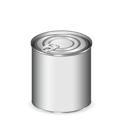 Tin can isolated on white