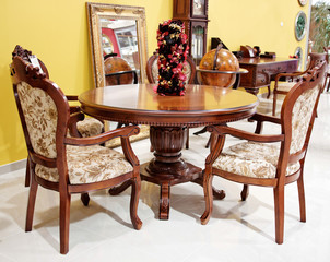 vintage style furniture, table and chairs