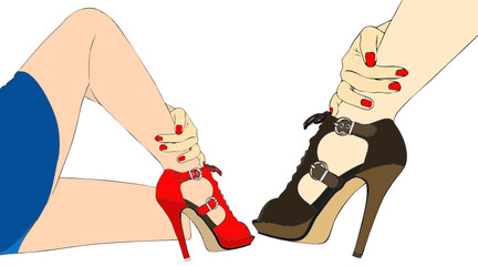 Gambe sexy in scarpe sexy