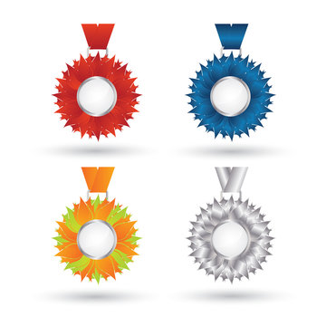 Vector modern Medal set design