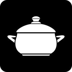 Vector icon isolated on white - Kitchen pan