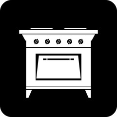 Vector icon isolated on white - Kitchen stove