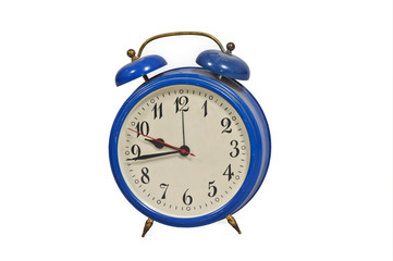 Vintage clock isolated on white background