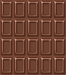Seamless texture with chocolate bar. Vector.