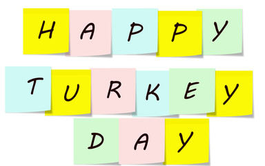 Happy Turkey Day Sticky Notes
