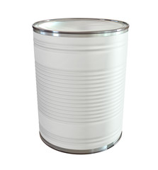 Tin Can with Label Perspective