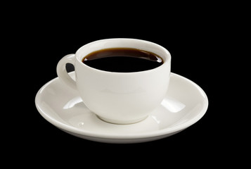 cup of coffee at black