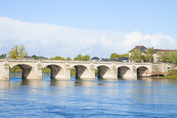 roman bridge in Saumur, France