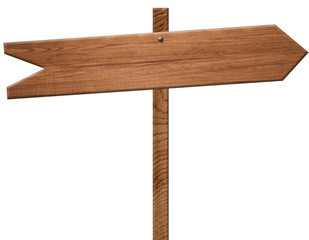 Holz Pfeil Schild braun Wegweiser
