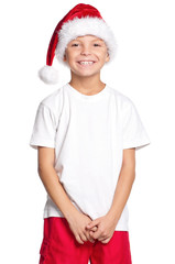 Boy in Santa hat