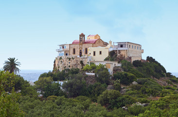 Fototapeta na wymiar Klasztor Chrisoskalitissa na wyspie Krecie w Grecji