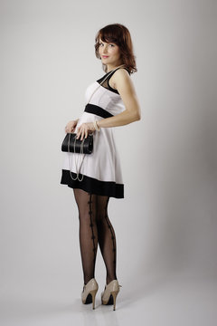 Beautiful girl about auburn hair