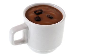 Café crème et ses grains