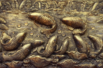 This wall sculpture fish