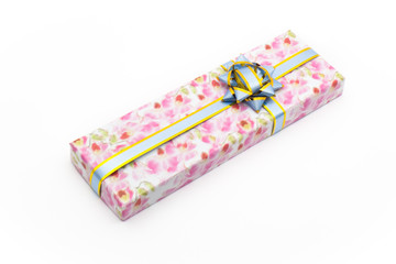 Slim gift box with a bow