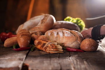 human hand arranging food