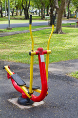 Excercise equipment in public park